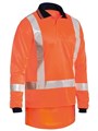 Taped TTMC Hi Vis Cool Vented Polyester Micromesh Polo Long Sleeve