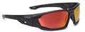 MERCURO Grey  Black Temples Red Flash Polarised Lens