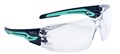 SILEX Safety Glasses  NavyAqua arms  Clear Lens