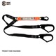 Shock Absorbing Webbing Lanyard Elasticated Double Leg with Scaff Hook